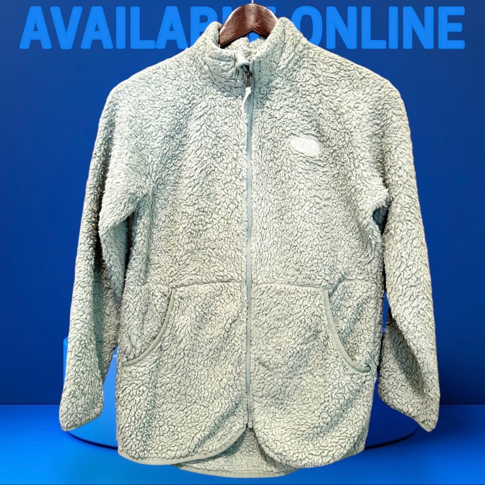 THE NORTH FACE SWEATER GIRL’S  LIGHT GREEN COLOR SIZE L